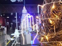 Гостей тюменского "Космоса" встречает елка из веток деревьев