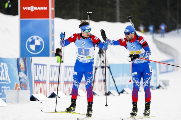 Сборная России выиграла бронзу в эстафете на чемпионате мира по биатлону