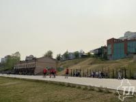 Легкоатлетической эстафетой и "Маршем здоровья" отметили тюменцы День Победы на набережной