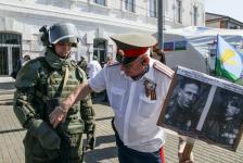 В Тюмени торжественно встретили поезд Министерства обороны РФ