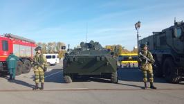 На выставке "Служим Отечеству" показали беспилотники и снаряжение пожарных 