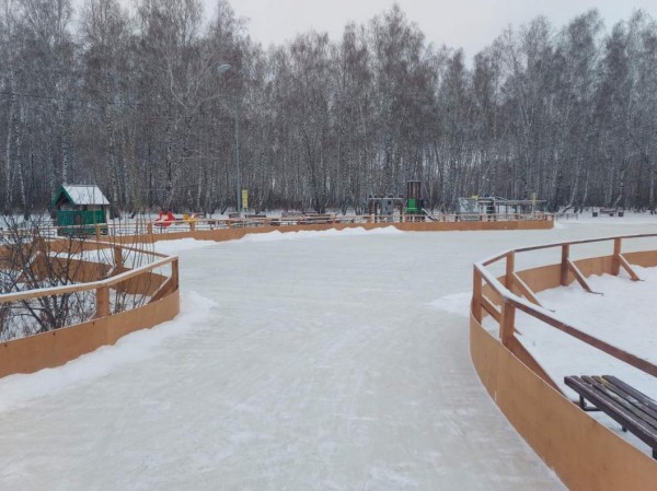 В Тюмени установили 3D-фигуры Деда Мороза и Снегурочки в Гилевской роще 