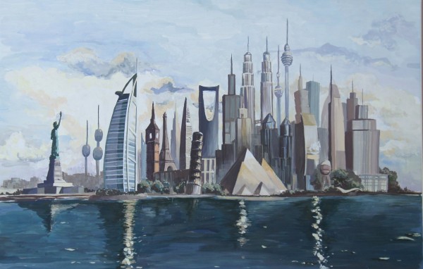 
Выставка начинающих архитекторов и дизайнеров в библиотеке
