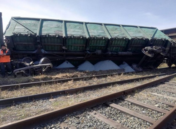 В Тюмени на станции Войновка сошли с рельсов три вагона