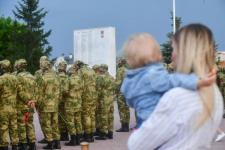 Торжественная церемония отправки первой роты добровольцев подразделения "Тобол" прошла в Тюмени