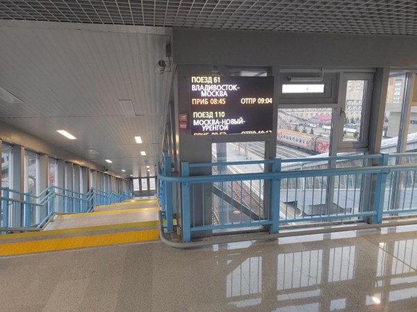 На вокзале в Тюмени открыли новый ж/д переход протяженностью 120,58 м