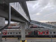 На вокзале в Тюмени открыли новый ж/д переход протяженностью 120,58 м