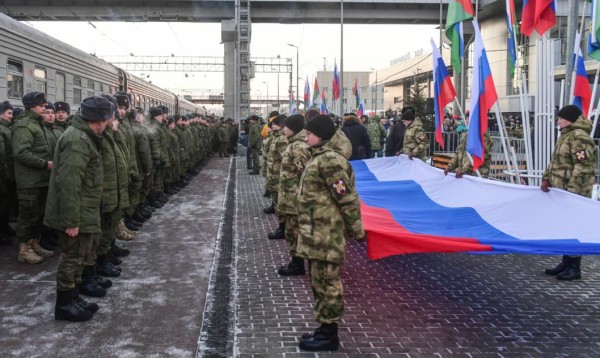 Из Тюменской области проводили еще одну группу мобилизованных