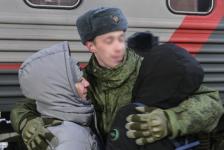 Из Тюменской области проводили еще одну группу мобилизованных