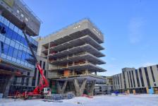 Строительство НТЦ НОВАТЭКа в Тюмени на фото и видео 