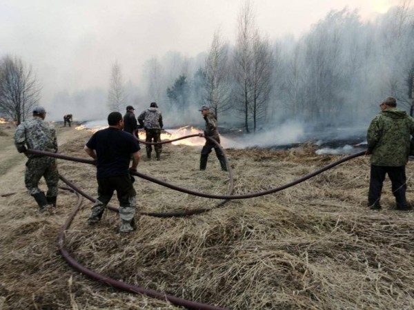 В Дубровинском сельском поселении продолжается борьба с природными пожарами