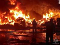 Крупный пожар тушат на Мысу в Тюмени