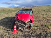 Под Тюменью &nbsp;Daewoo Matiz вылетел в поле, водитель и ее дочь - в больнице