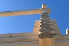 На аллее деревянного домостроения в Тюмени возвели стены первого дома 