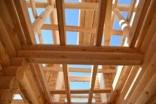 На аллее деревянного домостроения в Тюмени возвели стены первого дома 