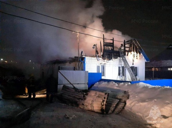 Жилой дом горел в селе Кулаково Тюменского района Жилой дом горел в селе Кулаково Тюменского района