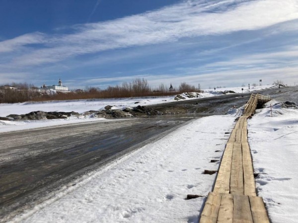 Пешеходную переправу через р. Тобол в Тобольском районе закроют с апреля