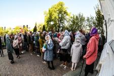 Икону Казанской Божией Матери встретили в Свято-Троицком мужском монастыре в Тюмени