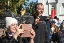 Икону Казанской Божией Матери встретили в Свято-Троицком мужском монастыре в Тюмени