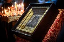 Икону Казанской Божией Матери встретили в Свято-Троицком мужском монастыре в Тюмени