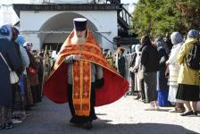 Икону Казанской Божией Матери встретили в Свято-Троицком мужском монастыре в Тюмени