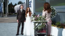 Молодая пара поженилась в инфопарке "Тюменская область, я люблю тебя!"