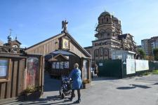 Мозаики украсили фасад строящегося храма в Тюмени к Покрову Пресвятой Богородицы