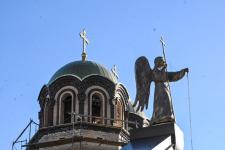 Мозаики украсили фасад строящегося храма в Тюмени к Покрову Пресвятой Богородицы