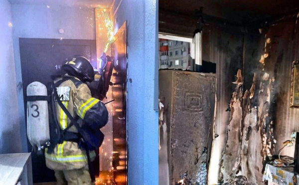 В Тюмени потушили пожар в квартире на ул. Кремлевская