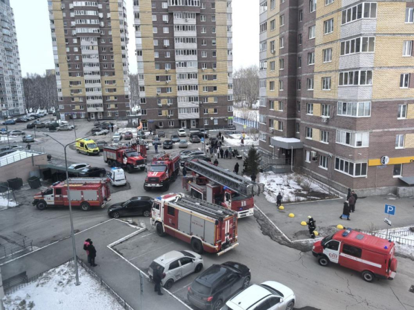 В Тюмени пожарные спасли из горящего дома пятерых людей