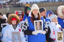 "Бессмертный полк" прошел на #СпецоперацииЛед в Тюмени