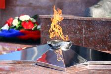 Вечный огонь зажгли в селе Вагай в честь 80-летия Победы 